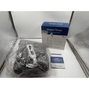 Heated Throw Blanket Double Sided Sherpa, Soft Heating Electric Blanket for Bed,